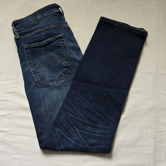 American Eagle Outfitters Men's Dark Blue Slim Straight Jeans - Picture 7 of 9